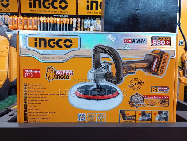 Ingco Angle Polisher Cordless 20v, 7inches