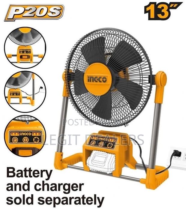 Ingco 2in1 Rechargeable Fan + 20v Battery photo 5