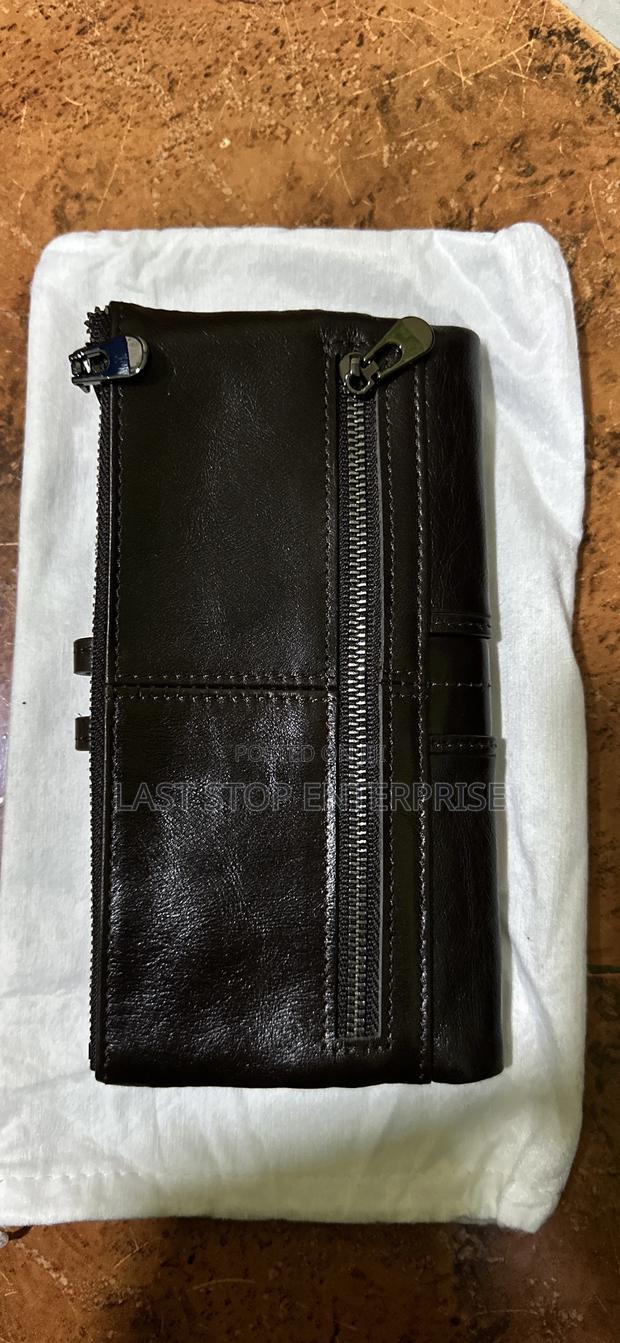 Genuine Coffee Brown Leather Wallet photo 2