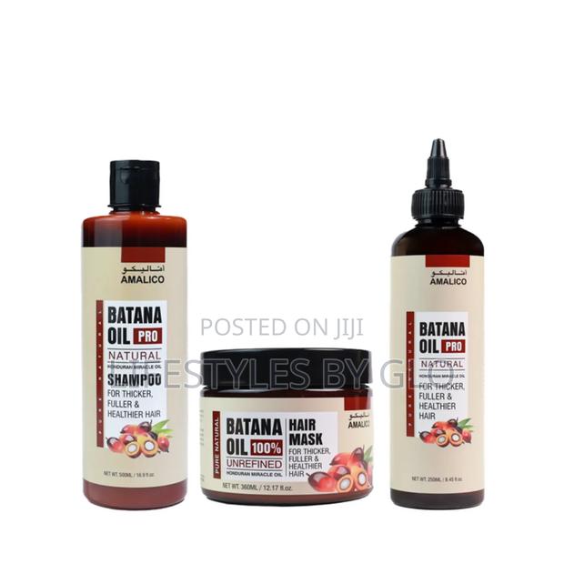 Batana Oil Pro Shampoo + Oil + Mask 3 Set Hair Growth Bundle
