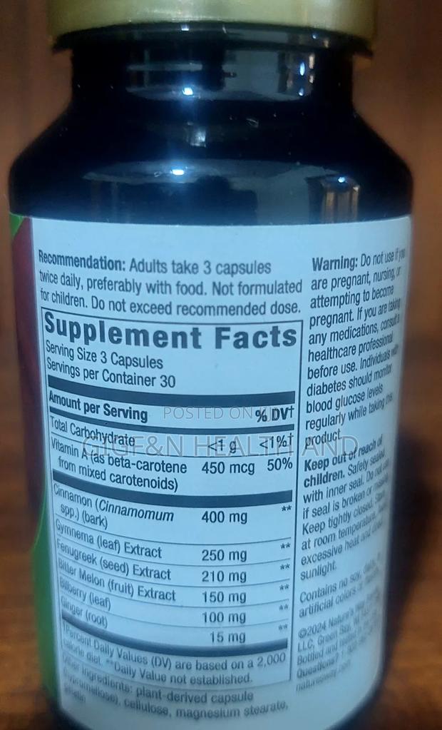 Nature's Way, Blood Sugar Support, 90 Capsules (2027 Expiry) photo 2