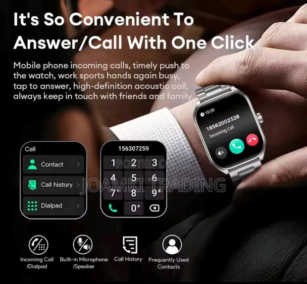 2.01" Curved Screen Smartwatch Men, Women, Bt Call, Ip68, photo 3