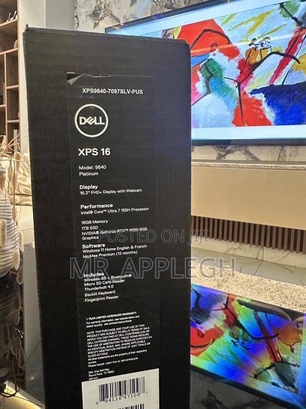 New Laptop Dell XPS 16 9640 16GB Intel Core Ultra 7 SSD 1T