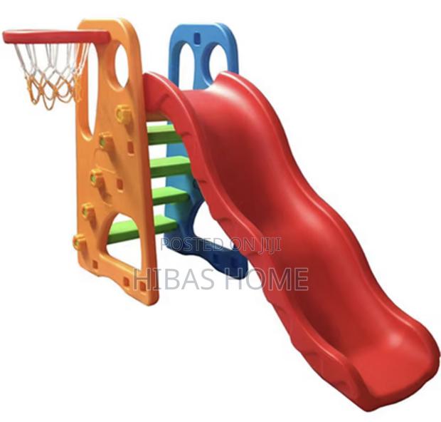 Big Size Blue Red Slide With Basket Ball Hoop 158*84*103 photo 4