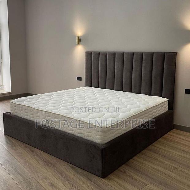 Brand Durable Suede Black Bed