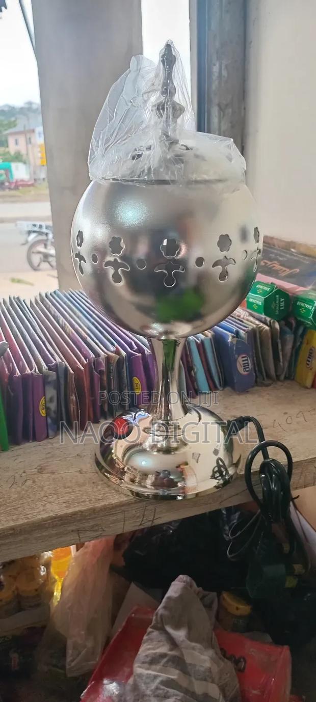 Elegant Electric Incense Burner - Silver Finish