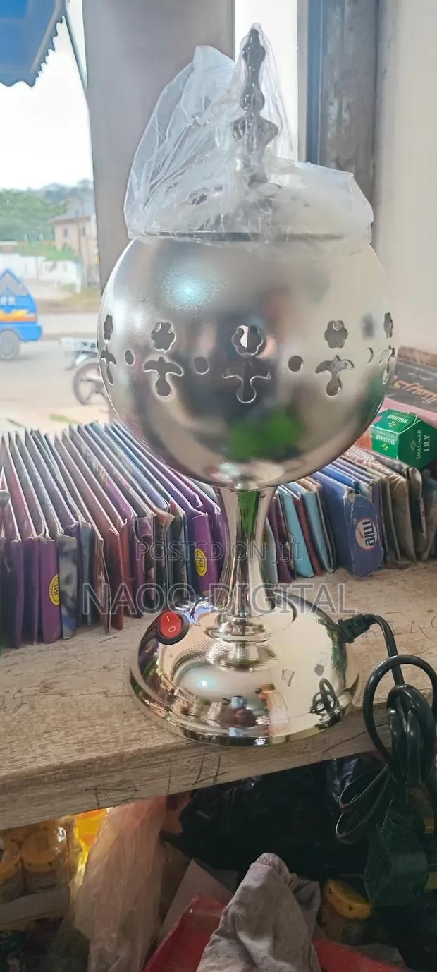 Elegant Electric Incense Burner - Silver Finish photo 2
