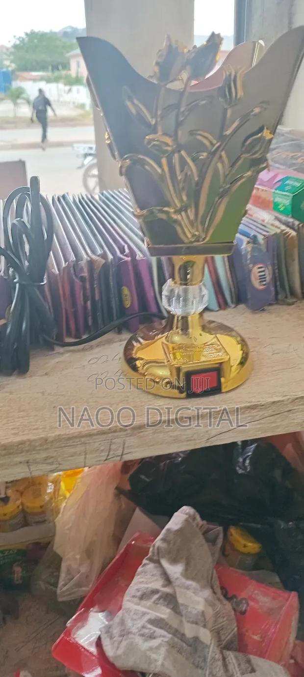 Artistic Electric Incense Burner - Golden Floral Design photo 2