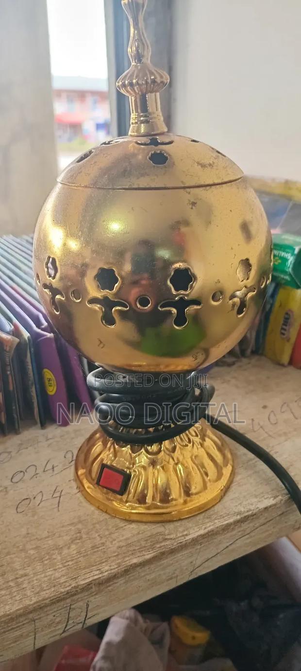 Elegant Electric Incense Burner - Golden Finish Small Size photo 2