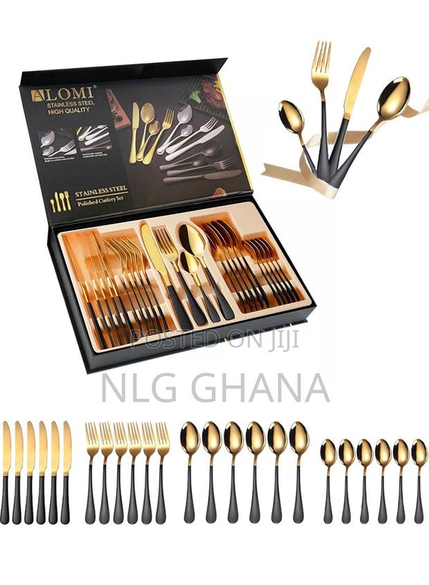 24 PCS Cutlery Set Knives Forks Spoons for Home. Ghx6071 · Photo 1