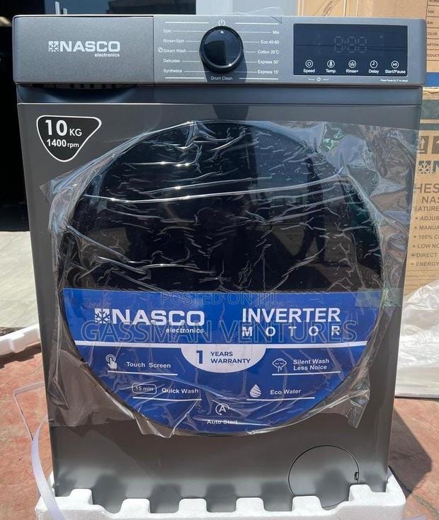Nasco 10kg Front Load Inverter Motor Washing Machine