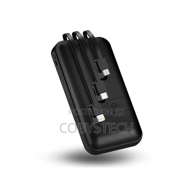 30,000mah Power Bank With Charging Cable - Black photo 3