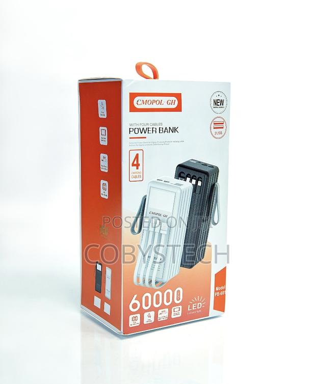60,000mah Power Bank With 3 Charging Cables photo 2