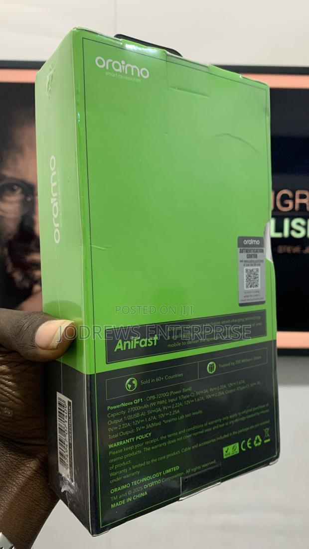 Oraimo Powernova Qf1 27000 22.5w Power Bank photo 3