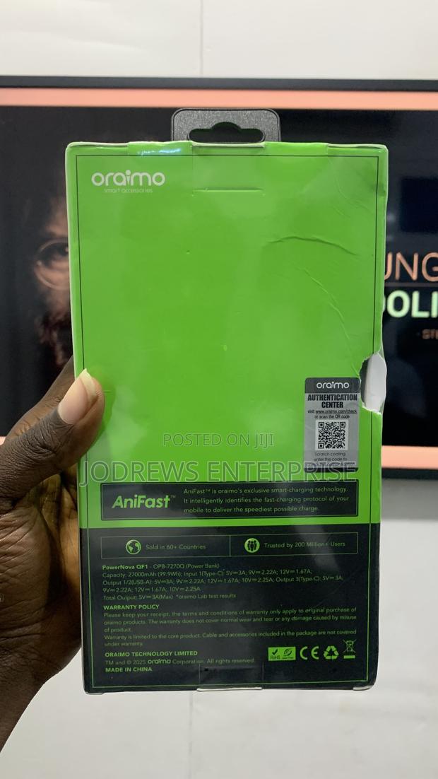 Oraimo Powernova Qf1 27000 22.5w Power Bank photo 4