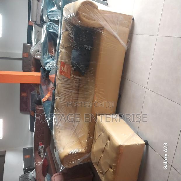 Yellow Brand New 3 Seater With Centre Table Couch