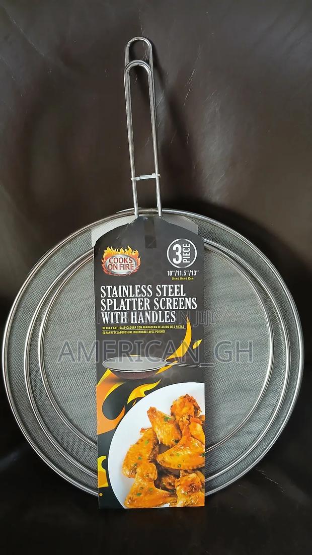 3 Pieces Stainless Steel Splatter Screens With Handles · Photo 2