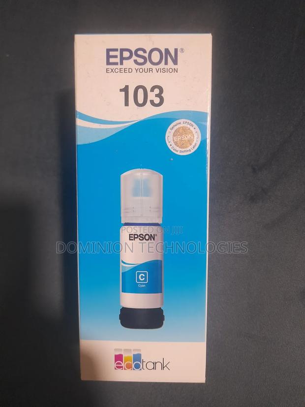 Epson 103 Cyan Original Ink Bottle (C13t00s24a) 65ml · Photo 2