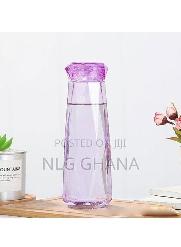 400ml Glass Water Bottle Diamond-Shaped Beverage. Tvx8194 · Photo 1