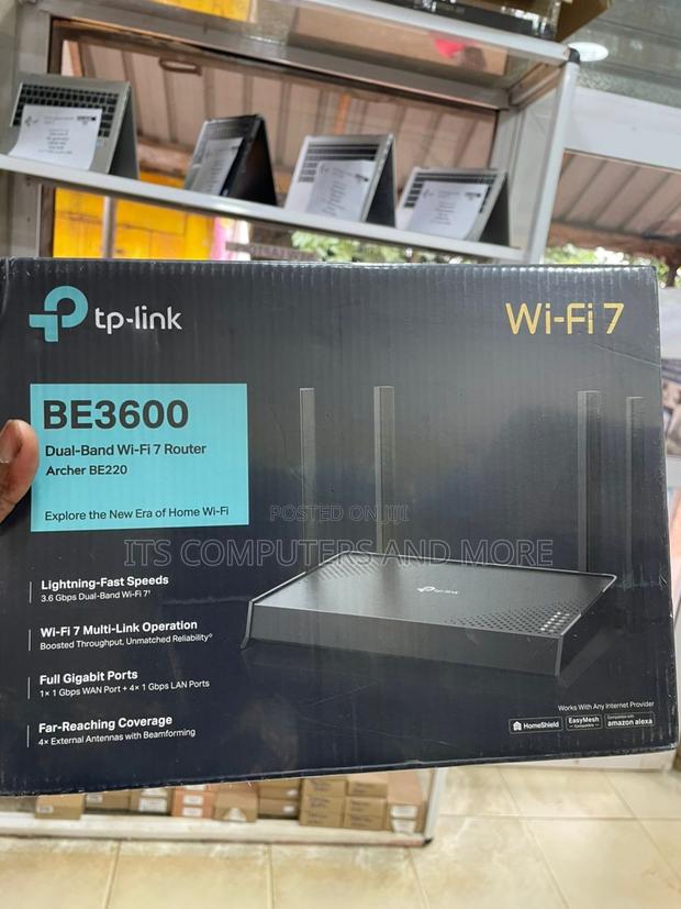 Archer Be220 Be3600 Dual-Band Wi-Fi 7 Router