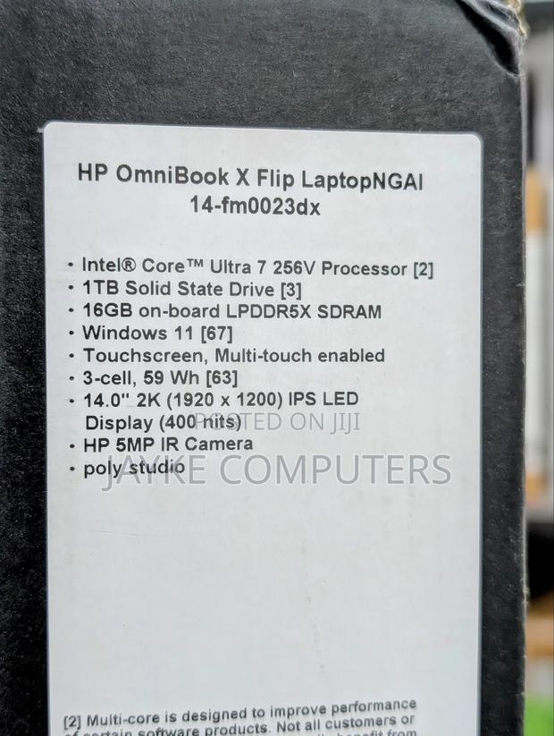 New Laptop HP OmniBook X Flip 14" 16GB Intel Core Ultra 7 SSD 1T photo 3