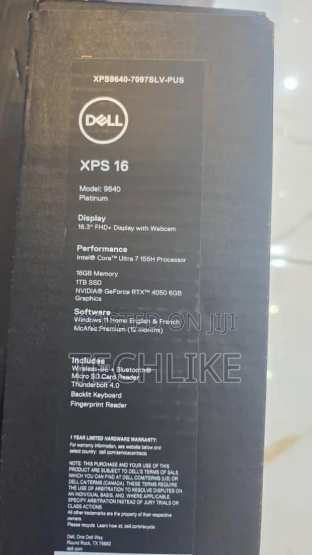 New Laptop Dell XPS 16 9640 16GB Intel Core Ultra 7 SSD 1T photo 3