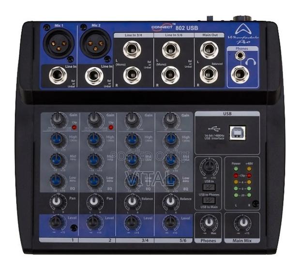 Sound Card Mixer Wharfedale Pro Connect 802 Usb Mixer