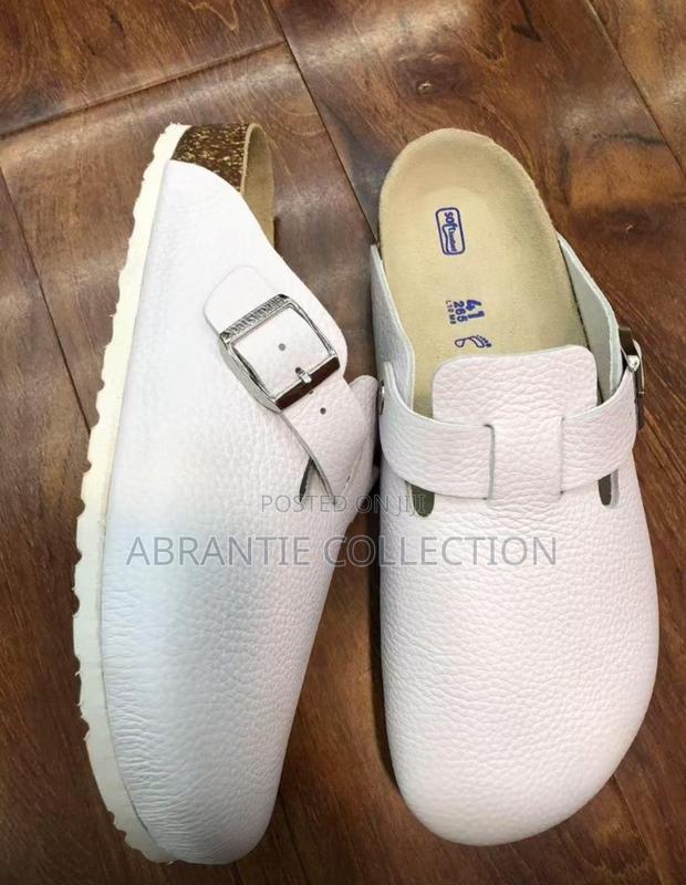Unisex Boston Leather Birkenstock All White · Photo 4