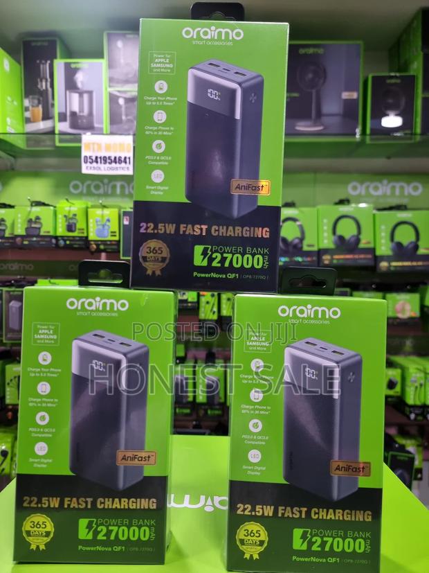 Oraimo Powernova Qf1 27000mah 22.5w Power Bank photo 2