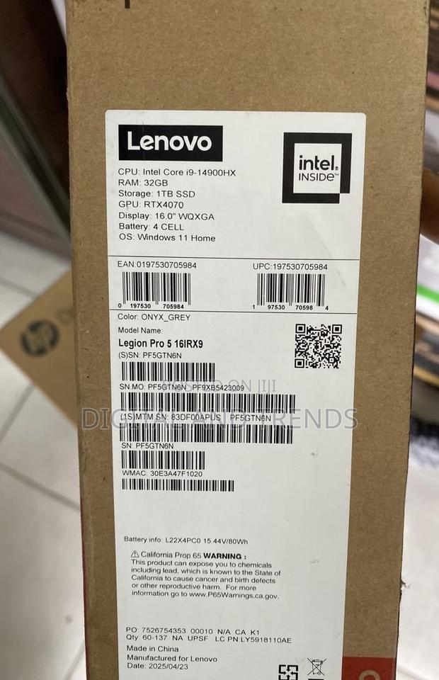 New Laptop Lenovo Legion 5 32GB Intel Core I9 SSD 1T photo 2