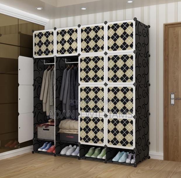 Tough Large Capacity Plastic Wardrobe16 Cubes + Shoe Rack · Photo 3