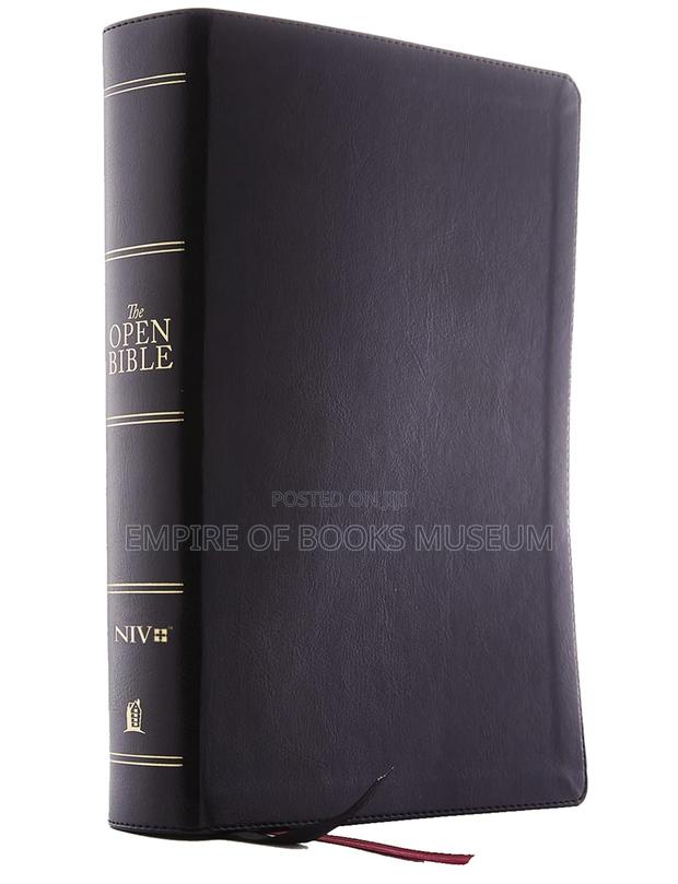The Open Bible Niv , Leathersoft, Black, Red Letter · Photo 2