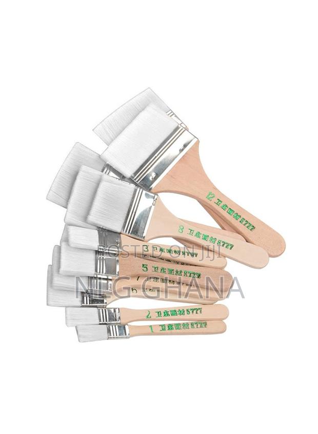 12pcs/Set Flat Nylon Hair Wooden Handle Oil. Ghx5997 · Photo 1