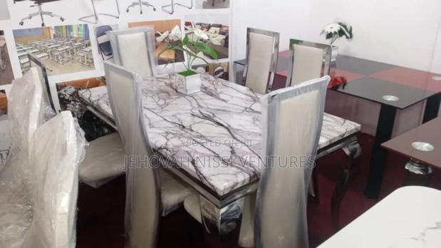 6 Chairs Marble Dining Set
