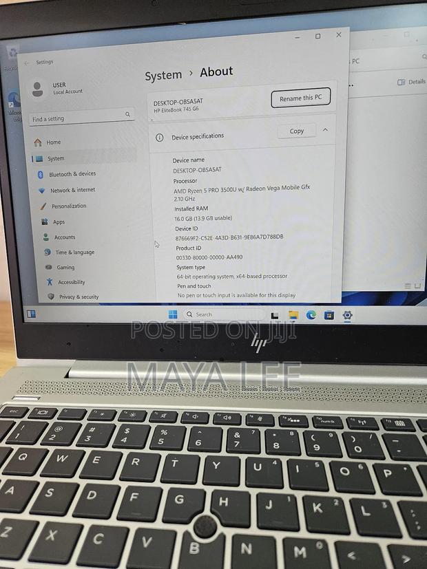 Laptop HP EliteBook 745 G6 16GB AMD Ryzen 5 SSD 256GB photo 4