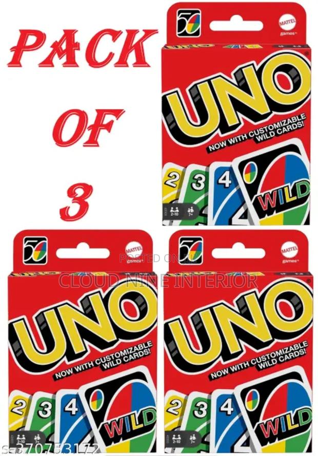 3packs Uno Card Game