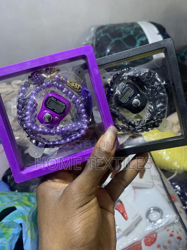 Violet And Black Digital Tasbih With Zikr Bead Counter