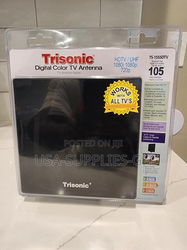 Trisonic Indoor HDTV/Uhf Digital Tv Antenna From Usa