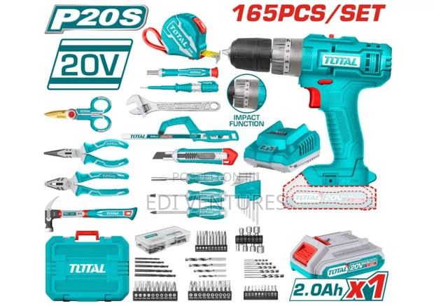 Total 165 PCS Tools Set (Cordless Drill and Tools) photo 3