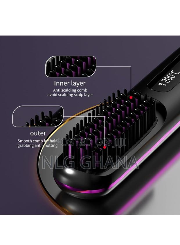 Wireless Usb Rechargeable Hair Straightening Comb. Ghx6197 · Photo 4