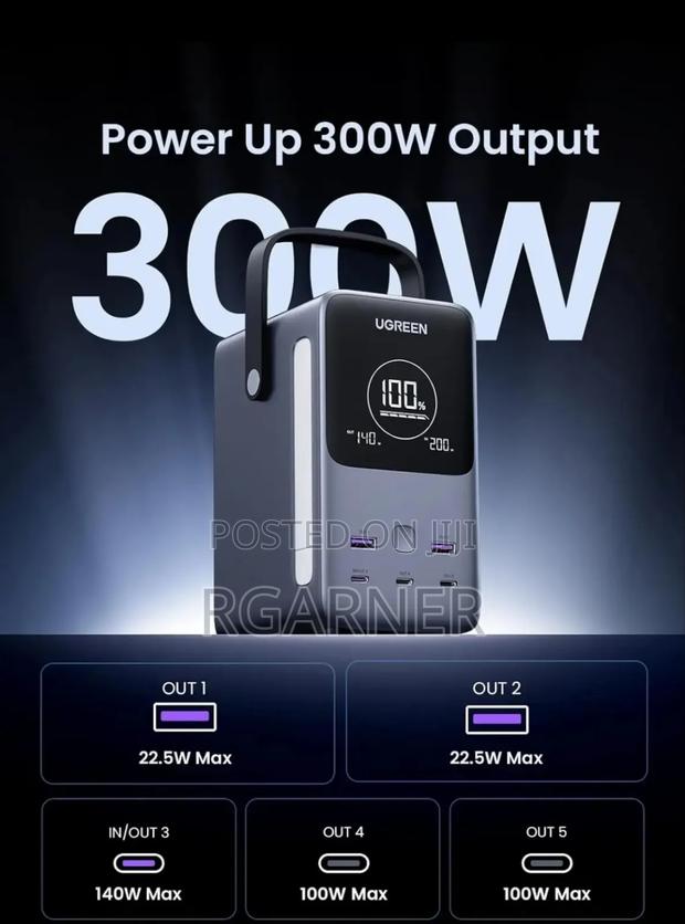 Ugreen Lifep04 4000 Cycles 300w 48,000mah Power Bank photo 3