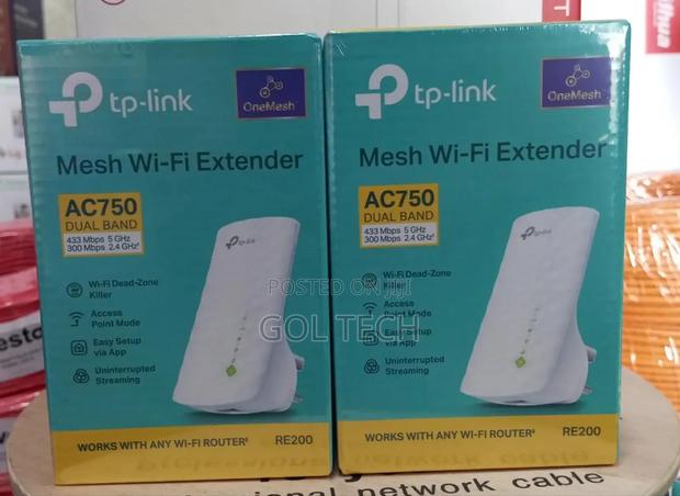 Tp Link Wifi Range Extender Mesh Wifi Extender Ac750 Dual Band Re200 photo 2