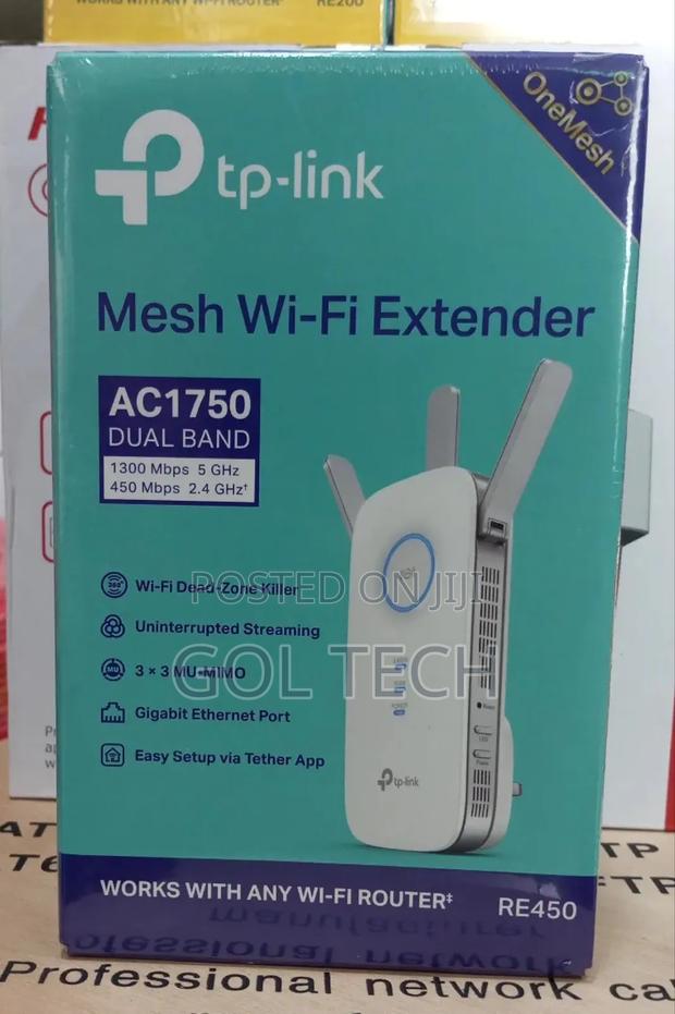 Tp-Link Wifi Range Extender Mesh Wifi Extender Ac1750 Dual Band Re450