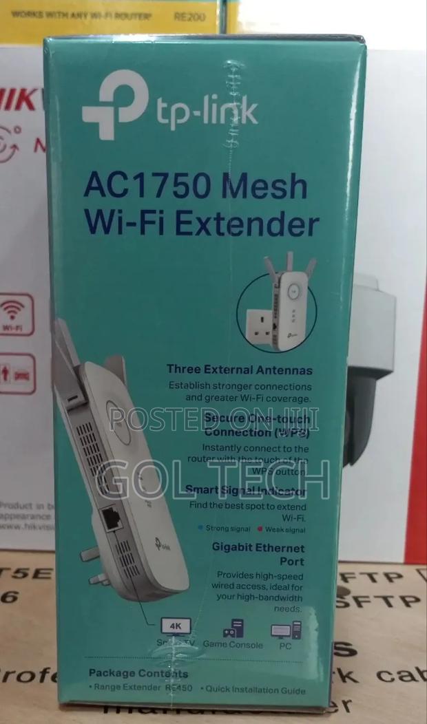 Tp-Link Wifi Range Extender Mesh Wifi Extender Ac1750 Dual Band Re450 photo 2