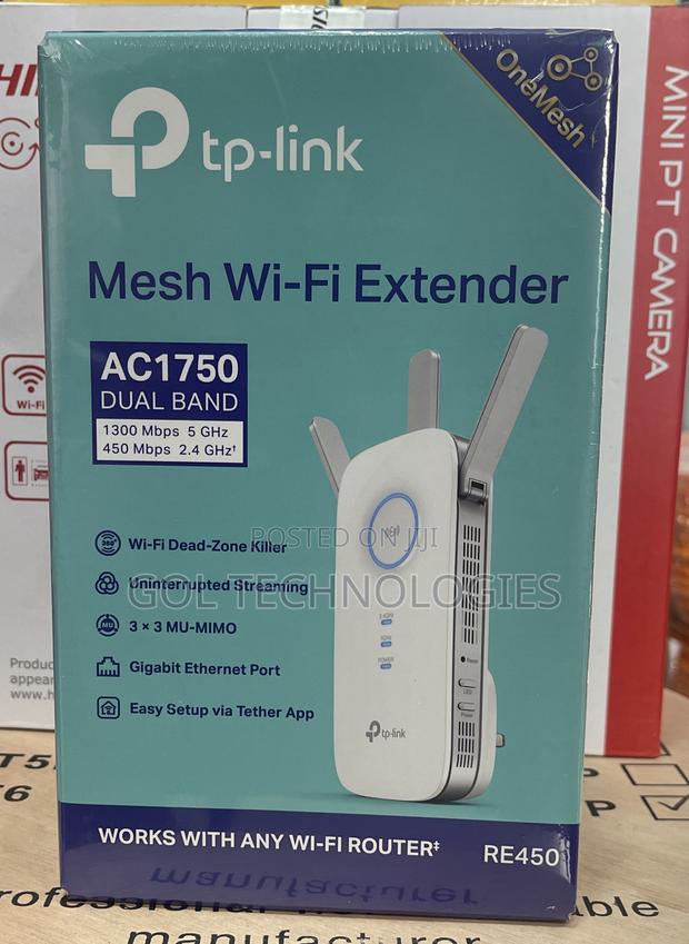 Tp Link Mesh Wifi Extender Ac1750 Dual Band Re450 Gigabit Ethernet · Photo 3