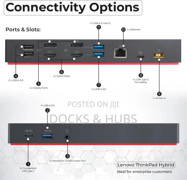 Lenovo Thinkpad Hybrid Usb - C/Usb - A Docking Station - Display Link photo 7