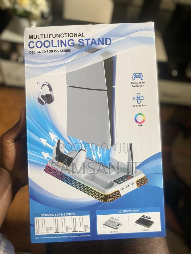 Universal Ps5 Lighting Cooling Stand With Charging Docks