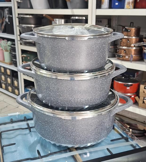 Jio 6pcs Granite Non-Stick Cookware Set
