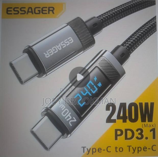 Essager 240w Usb-C to Usb-C Cable With Pd 3.1 Fast Charge photo 2