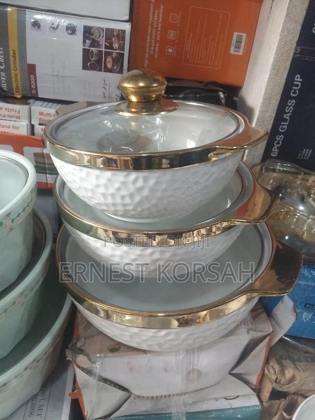 3 Sets Ceramic Gold Design Bowls With Covers · Photo 3